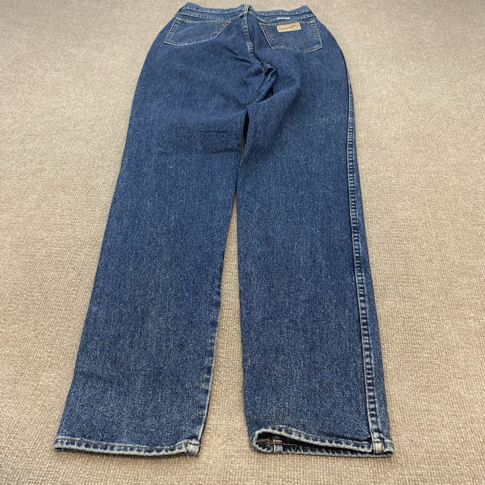 VTG Wrangler Jeans Womens 11 Fits 28x36 Blue Denim High Waist USA Made 22MWS